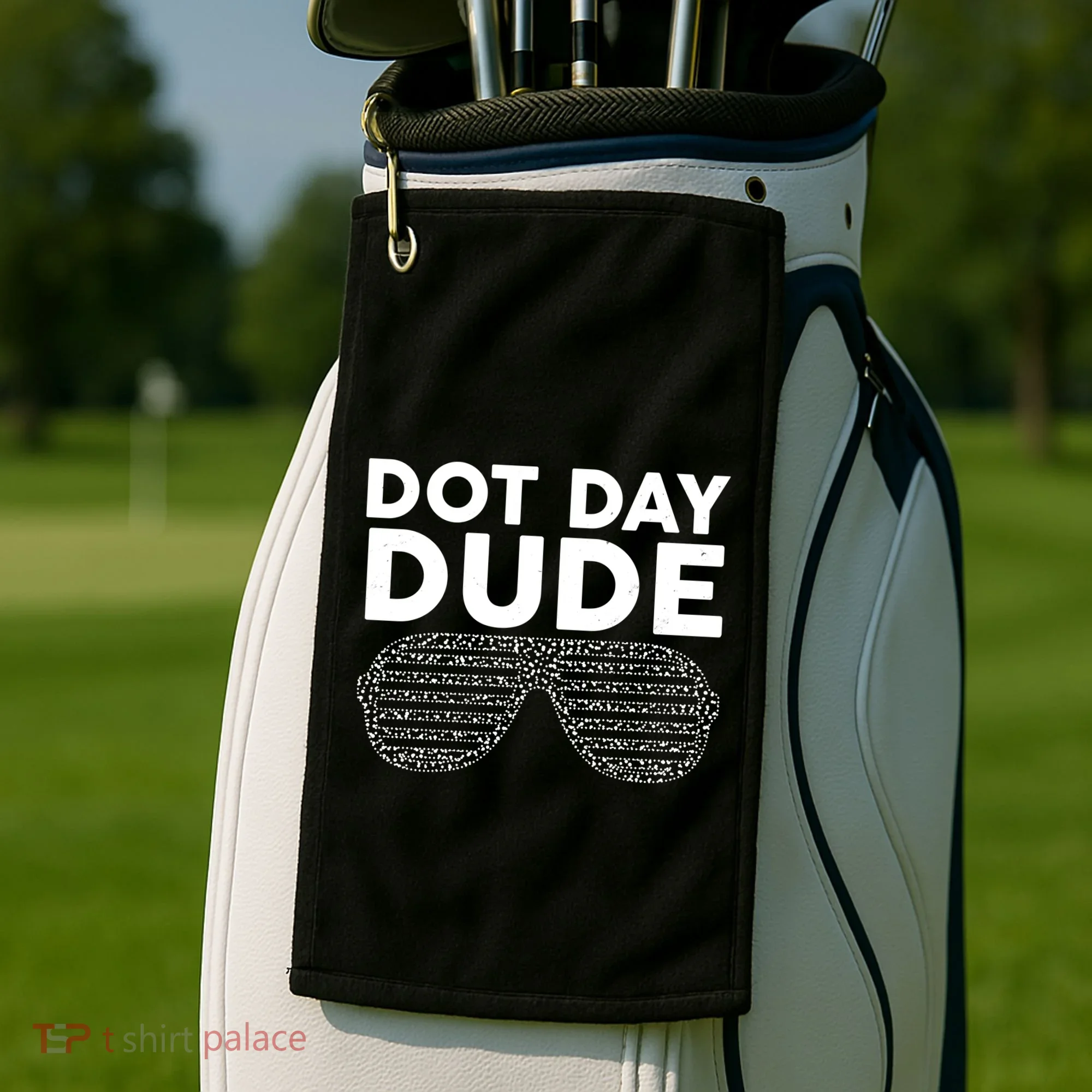 Dot Day Dude Shutter Shades Sunglasses Golf Towel