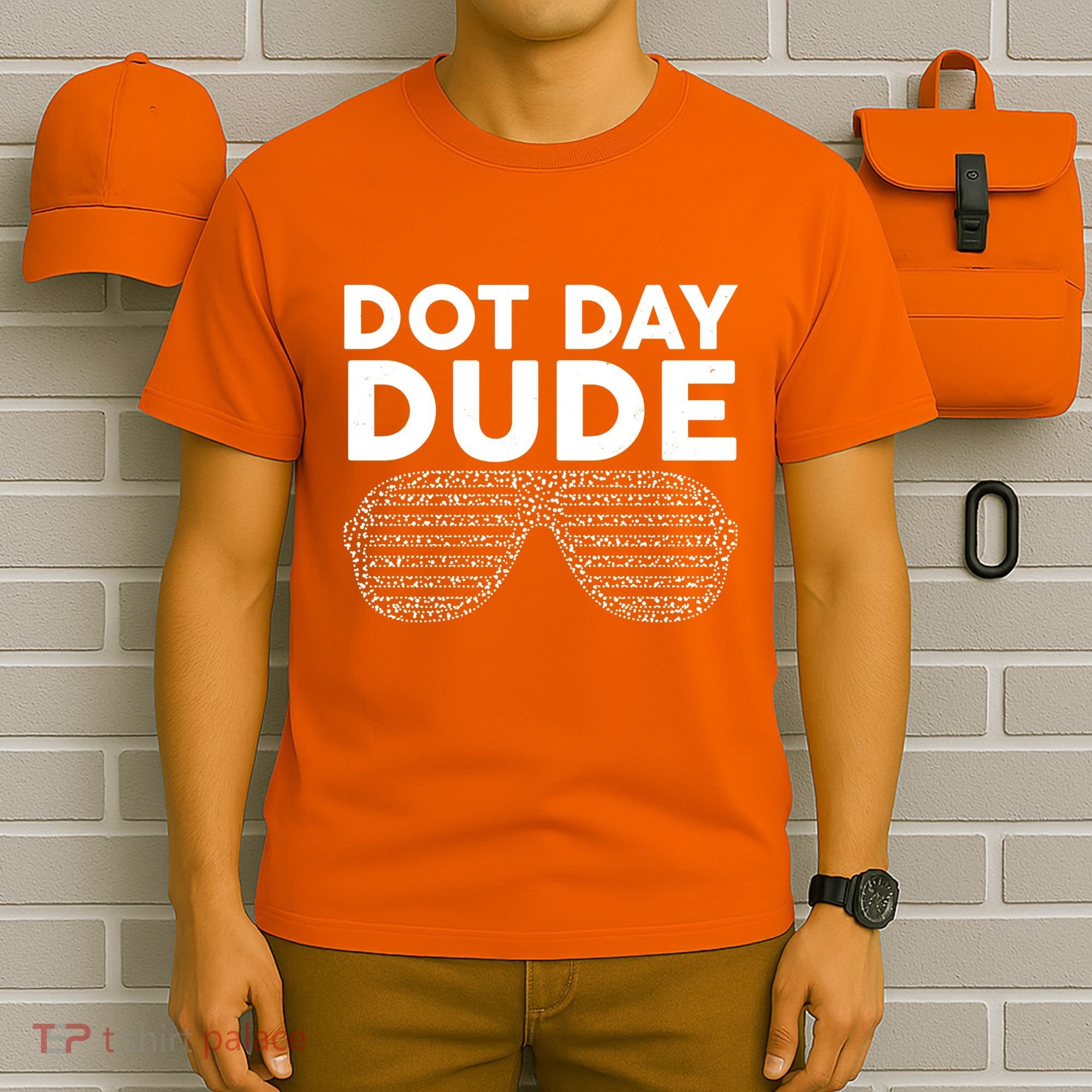 Dot Day Dude Shutter Shades Sunglasses T-Shirt