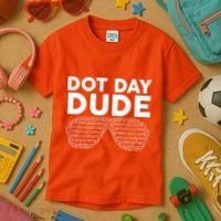Dot Day Dude Shutter Shades Sunglasses Kids T-Shirt thumb 3