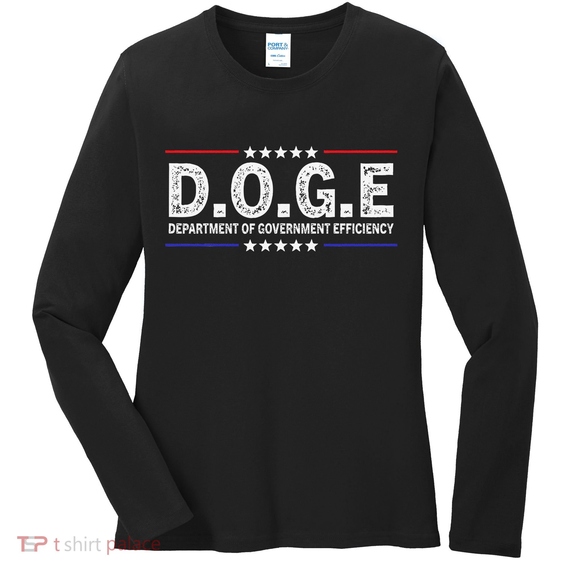 D.O.G.E Doge Department Of Government Efficiency Women's Long Sleeve Shirt