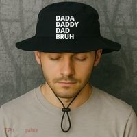 Dada Daddy Dad Bruh Vintage Funny Bucket Hat thumb 2