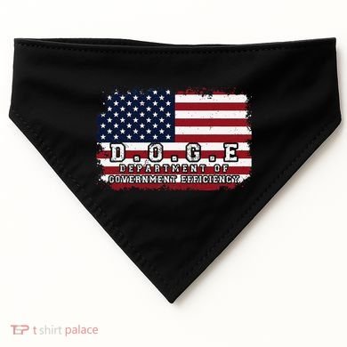 D.O.G.E. Doge Department Patriotic Office Worker Design USA-Made Doggie Bandana