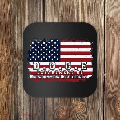 D.O.G.E. Doge Department Patriotic Office Worker Design Coaster