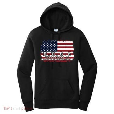 D.O.G.E. Doge Department Patriotic Office Worker Design Women's Hoodie