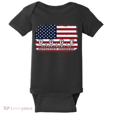 D.O.G.E. Doge Department Patriotic Office Worker Design Baby Bodysuit