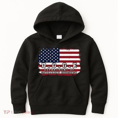 D.O.G.E. Doge Department Patriotic Office Worker Design Kids Hoodie