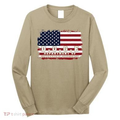 D.O.G.E. Doge Department Patriotic Office Worker Design Long Sleeve Shirt