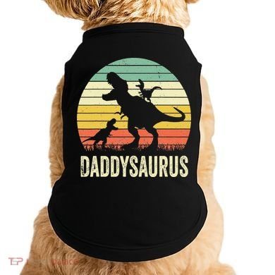 Daddy Dinosaur Daddysaurus 2 Father's Day Gift For Dad Doggie Tank