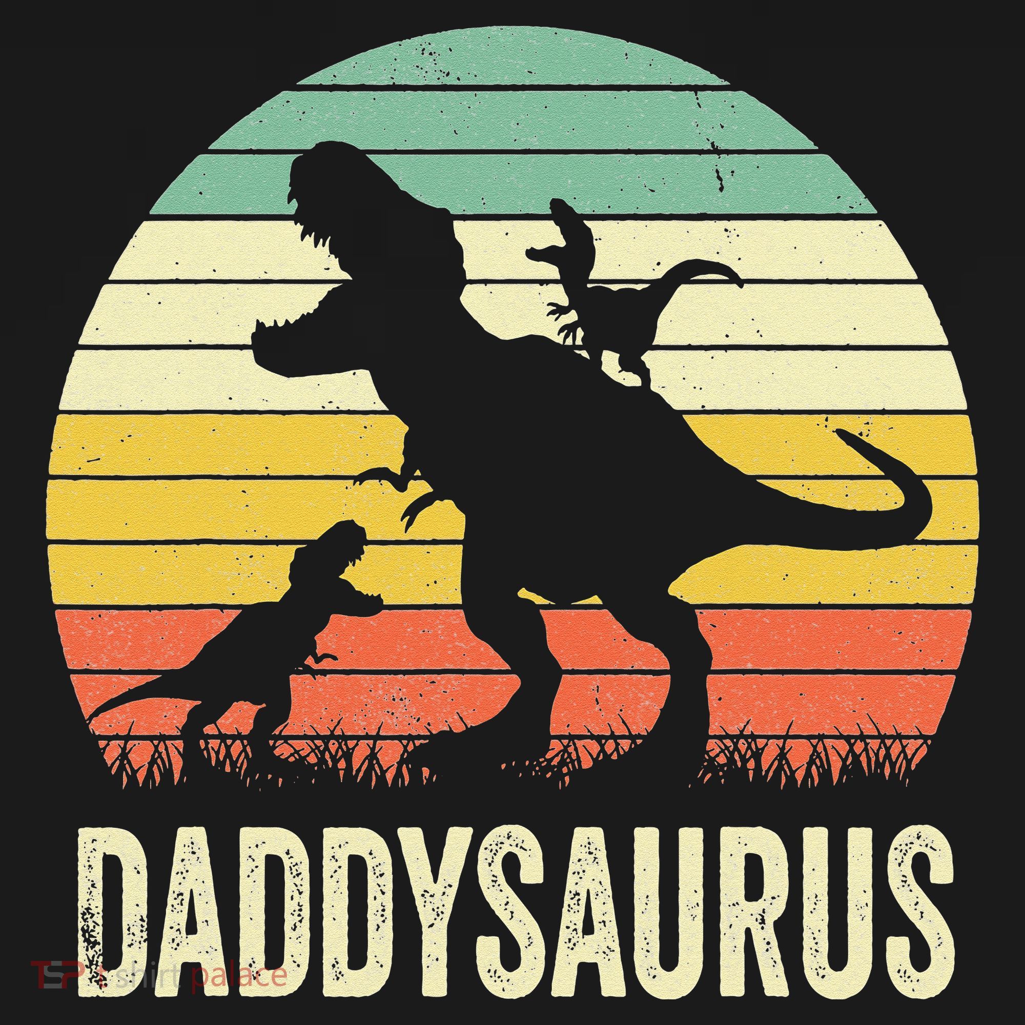 Daddy Dinosaur Daddysaurus 2 Father's Day Gift For Dad Doggie Tank