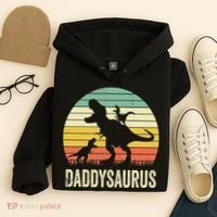 Daddy Dinosaur Daddysaurus 2 Father's Day Gift For Dad Hoodie thumb 4