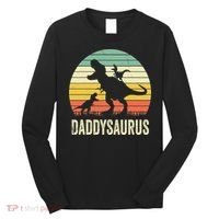 Daddy Dinosaur Daddysaurus 2 Father's Day Gift For Dad Long Sleeve Shirt thumb 0