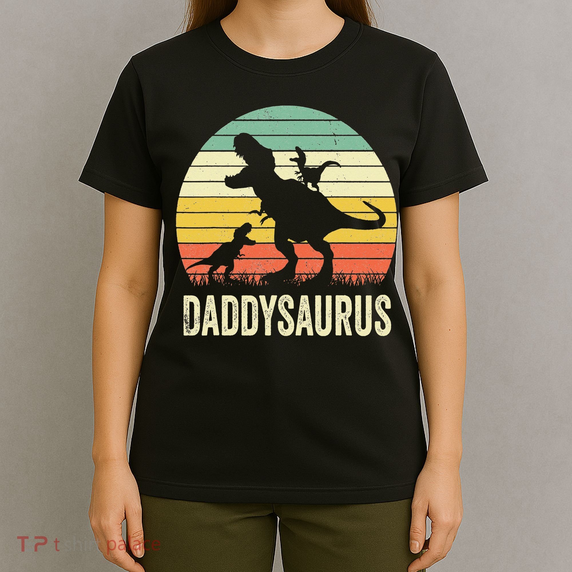 Daddy Dinosaur Daddysaurus 2 Father's Day Gift For Dad T-Shirt