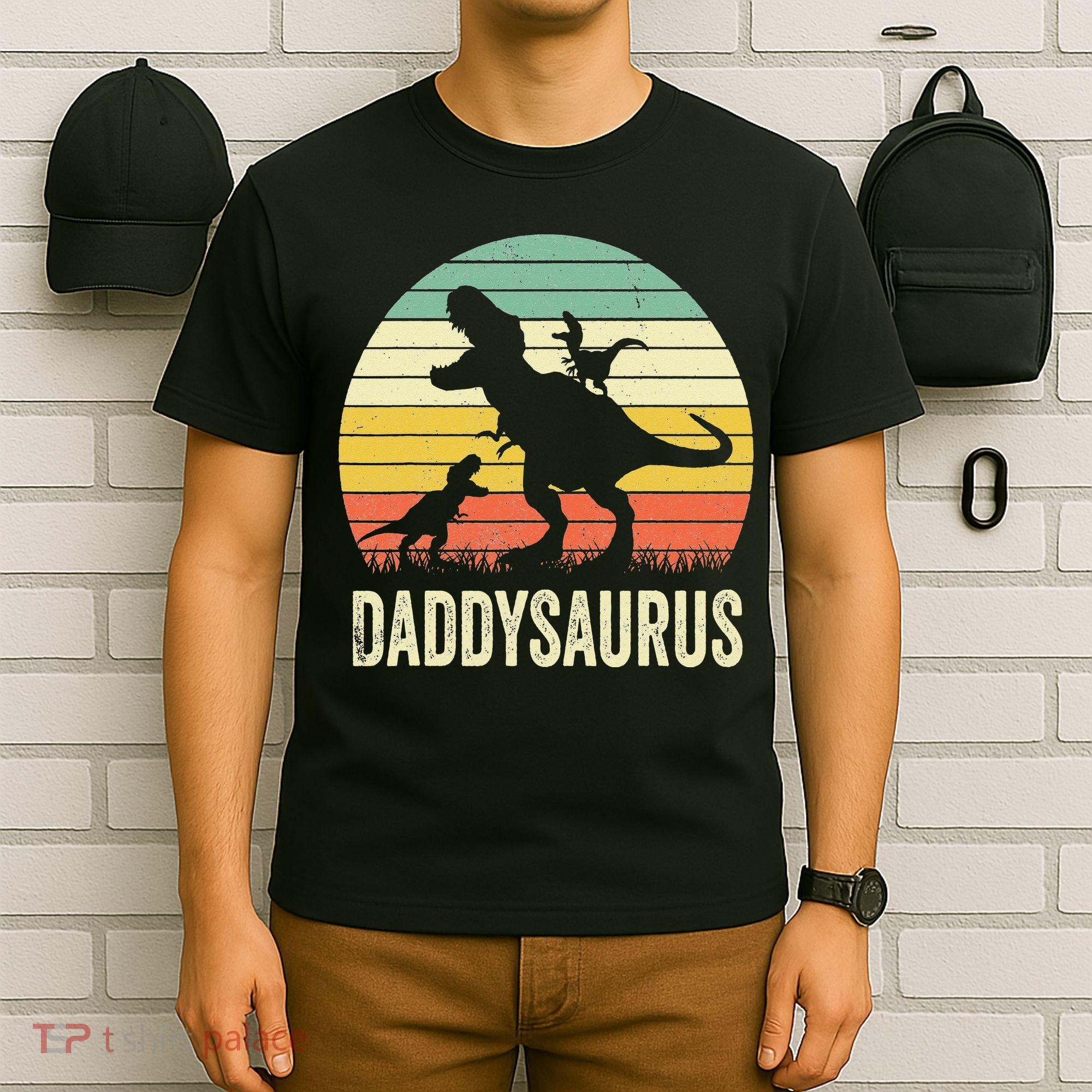 Daddy Dinosaur Daddysaurus 2 Father's Day Gift For Dad T-Shirt