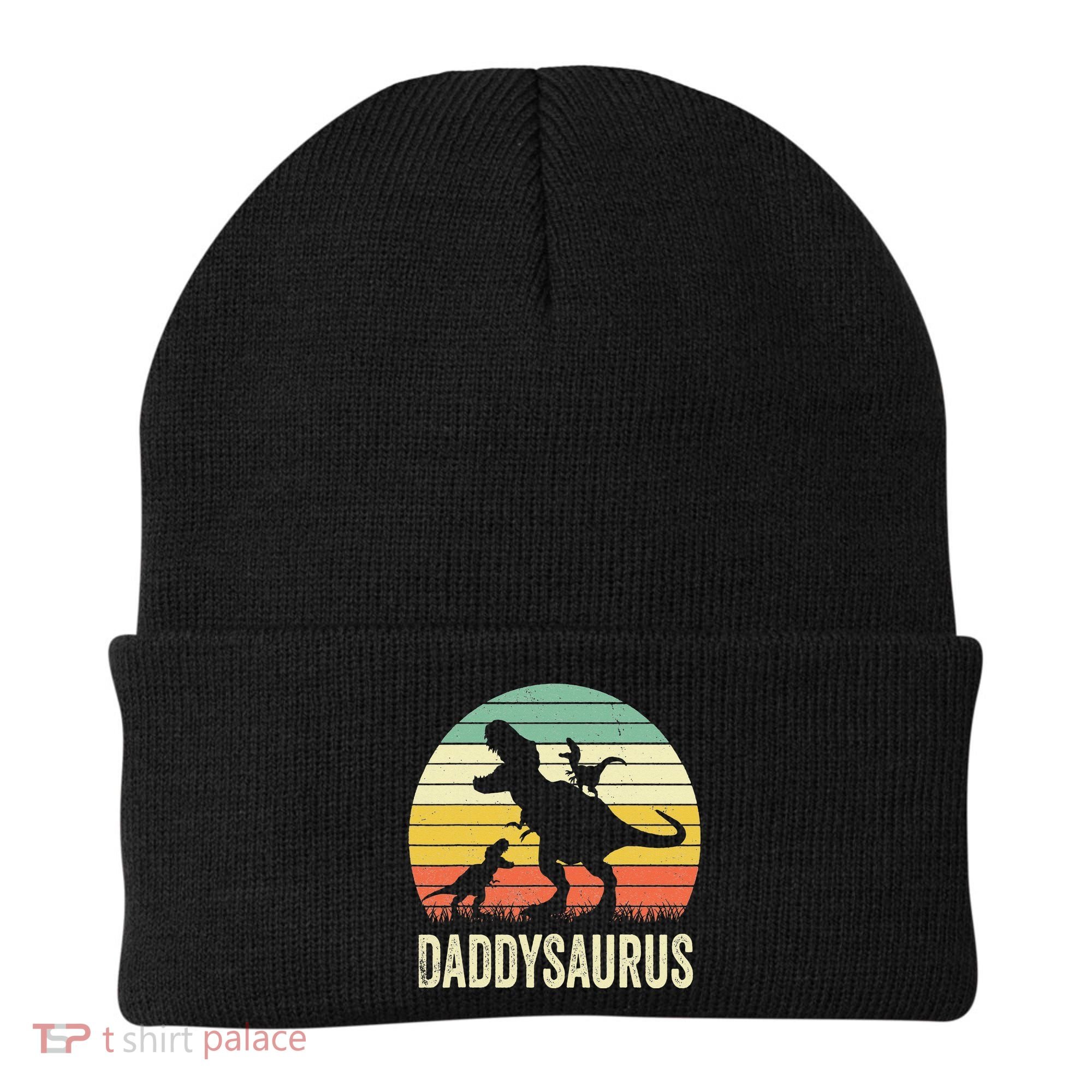 Daddy Dinosaur Daddysaurus 2 Father's Day Gift For Dad Beanie