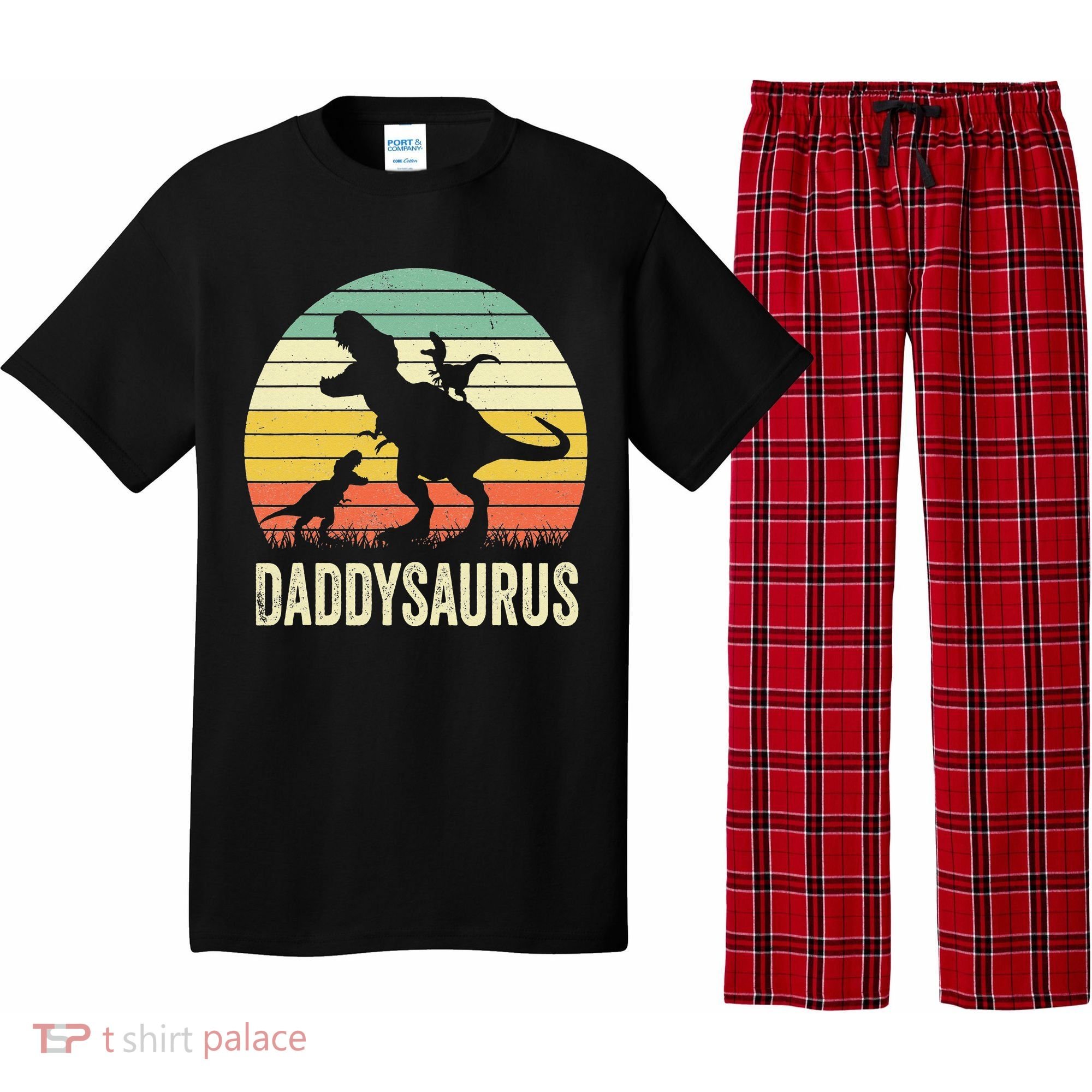 Daddy Dinosaur Daddysaurus 2 Father's Day Gift For Dad Pajama Set