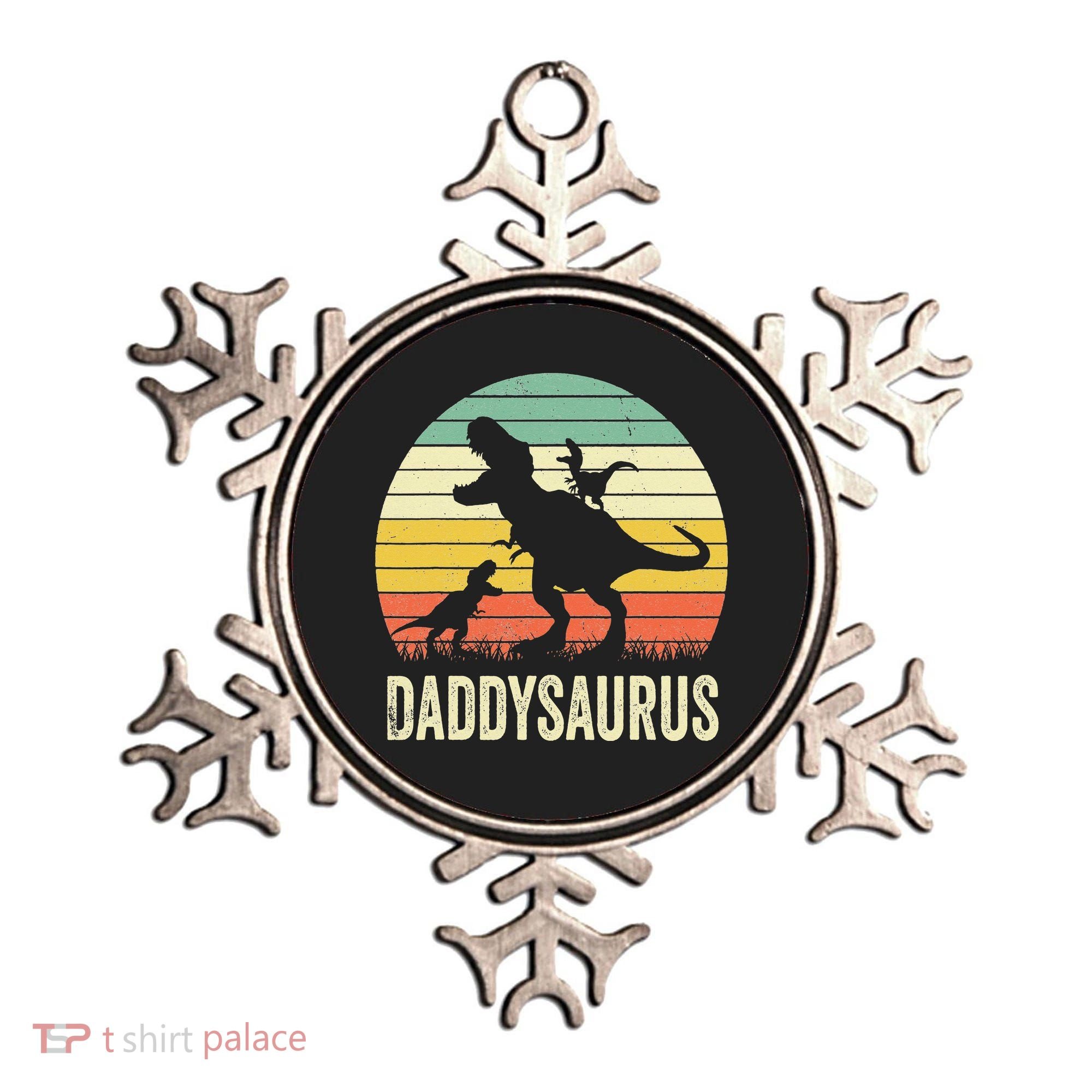 Daddy Dinosaur Daddysaurus 2 Father's Day Gift For Dad Ornament