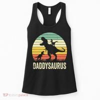 Daddy Dinosaur Daddysaurus 2 Father's Day Gift For Dad Women's Tank Top thumb 0