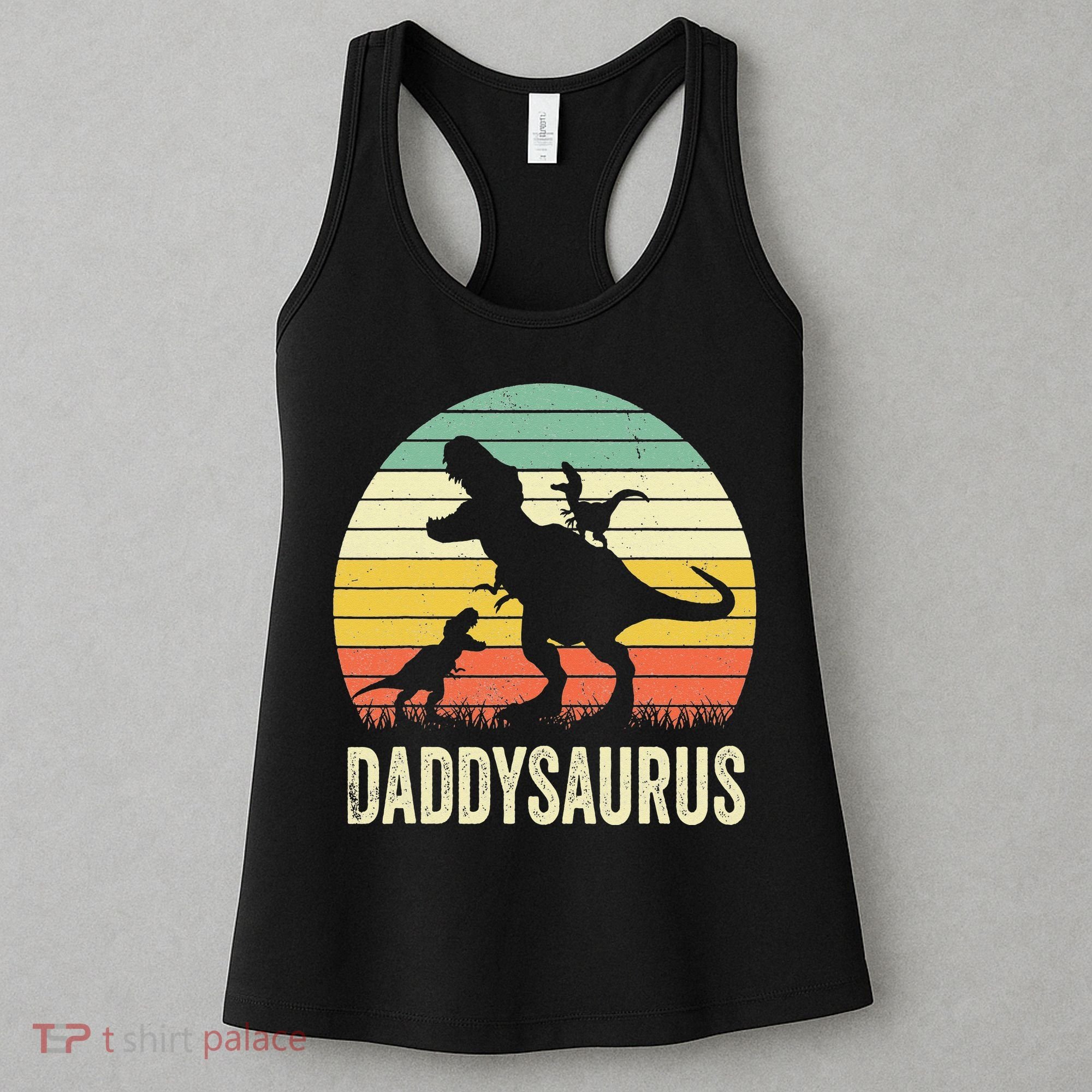 Daddy Dinosaur Daddysaurus 2 Father's Day Gift For Dad Women's Tank Top