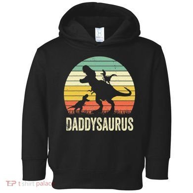 Daddy Dinosaur Daddysaurus 2 Father's Day Gift For Dad Toddler Hoodie