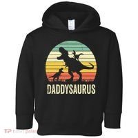 Daddy Dinosaur Daddysaurus 2 Father's Day Gift For Dad Toddler Hoodie thumb 0