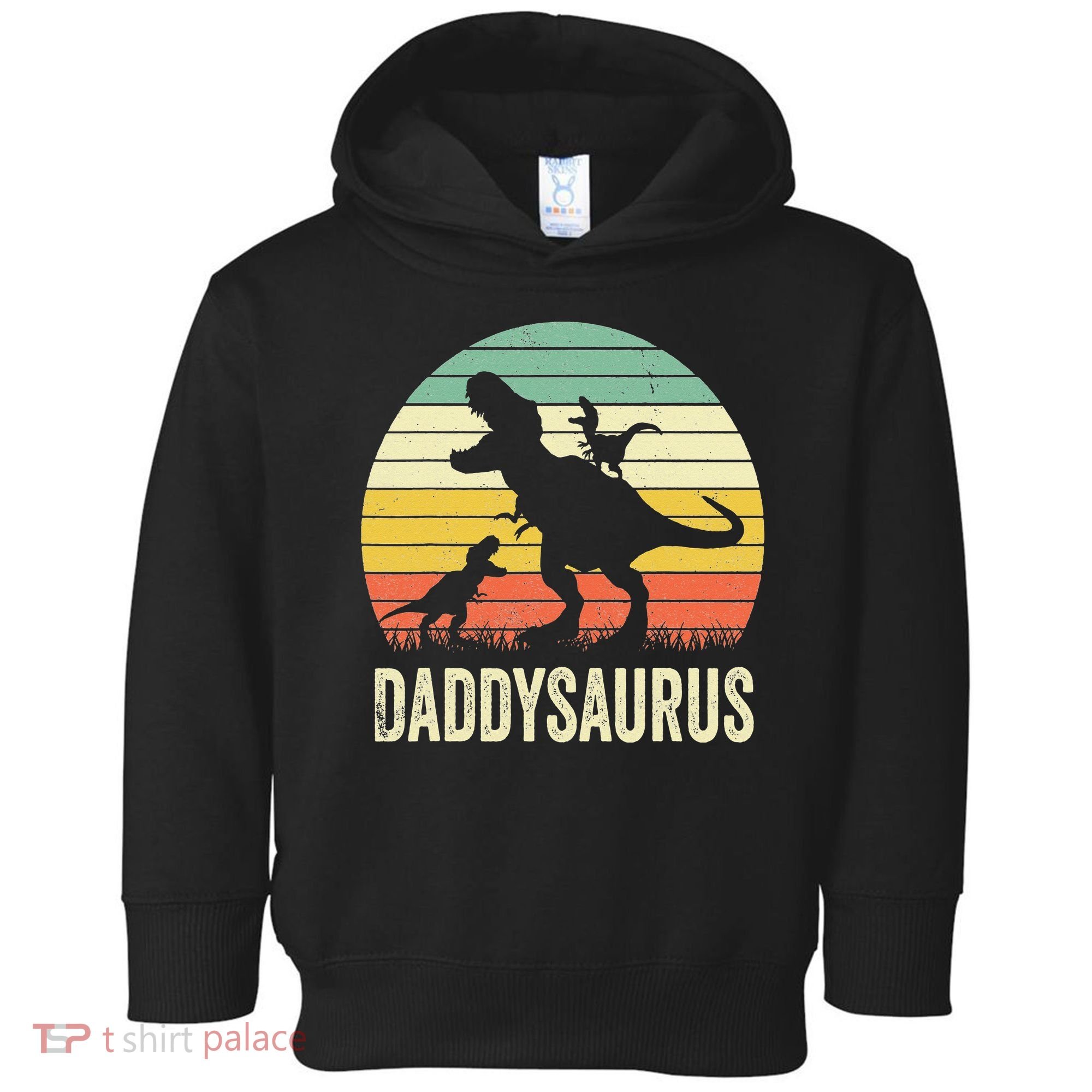 Daddy Dinosaur Daddysaurus 2 Father's Day Gift For Dad Toddler Hoodie