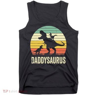 Daddy Dinosaur Daddysaurus 2 Father's Day Gift For Dad Tank Top