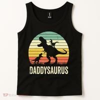 Daddy Dinosaur Daddysaurus 2 Father's Day Gift For Dad Tank Top thumb 2