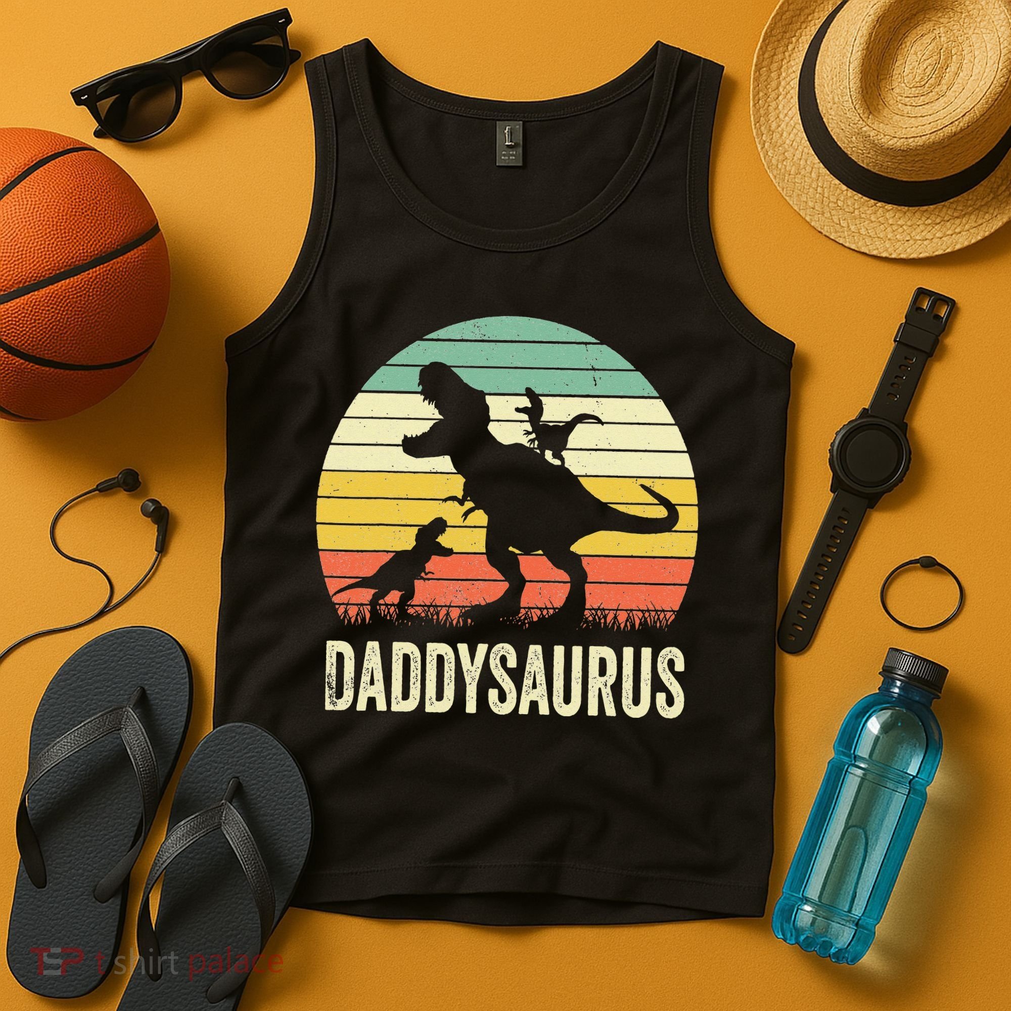 Daddy Dinosaur Daddysaurus 2 Father's Day Gift For Dad Tank Top