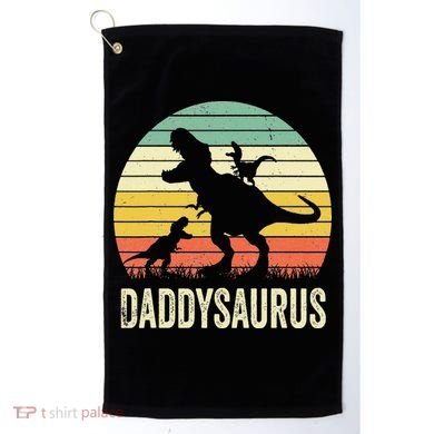 Daddy Dinosaur Daddysaurus 2 Father's Day Gift For Dad Golf Towel