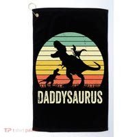 Daddy Dinosaur Daddysaurus 2 Father's Day Gift For Dad Golf Towel thumb 0