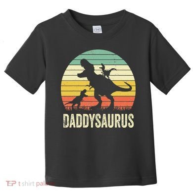 Daddy Dinosaur Daddysaurus 2 Father's Day Gift For Dad Toddler T-Shirt