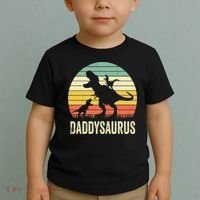 Daddy Dinosaur Daddysaurus 2 Father's Day Gift For Dad Toddler T-Shirt thumb 2