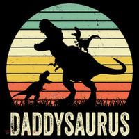 Daddy Dinosaur Daddysaurus 2 Father's Day Gift For Dad Toddler T-Shirt thumb 4