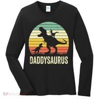 Daddy Dinosaur Daddysaurus 2 Father's Day Gift For Dad Women's Long Sleeve Shirt thumb 0