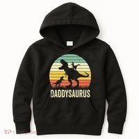 Daddy Dinosaur Daddysaurus 2 Father's Day Gift For Dad Kids Hoodie thumb 0