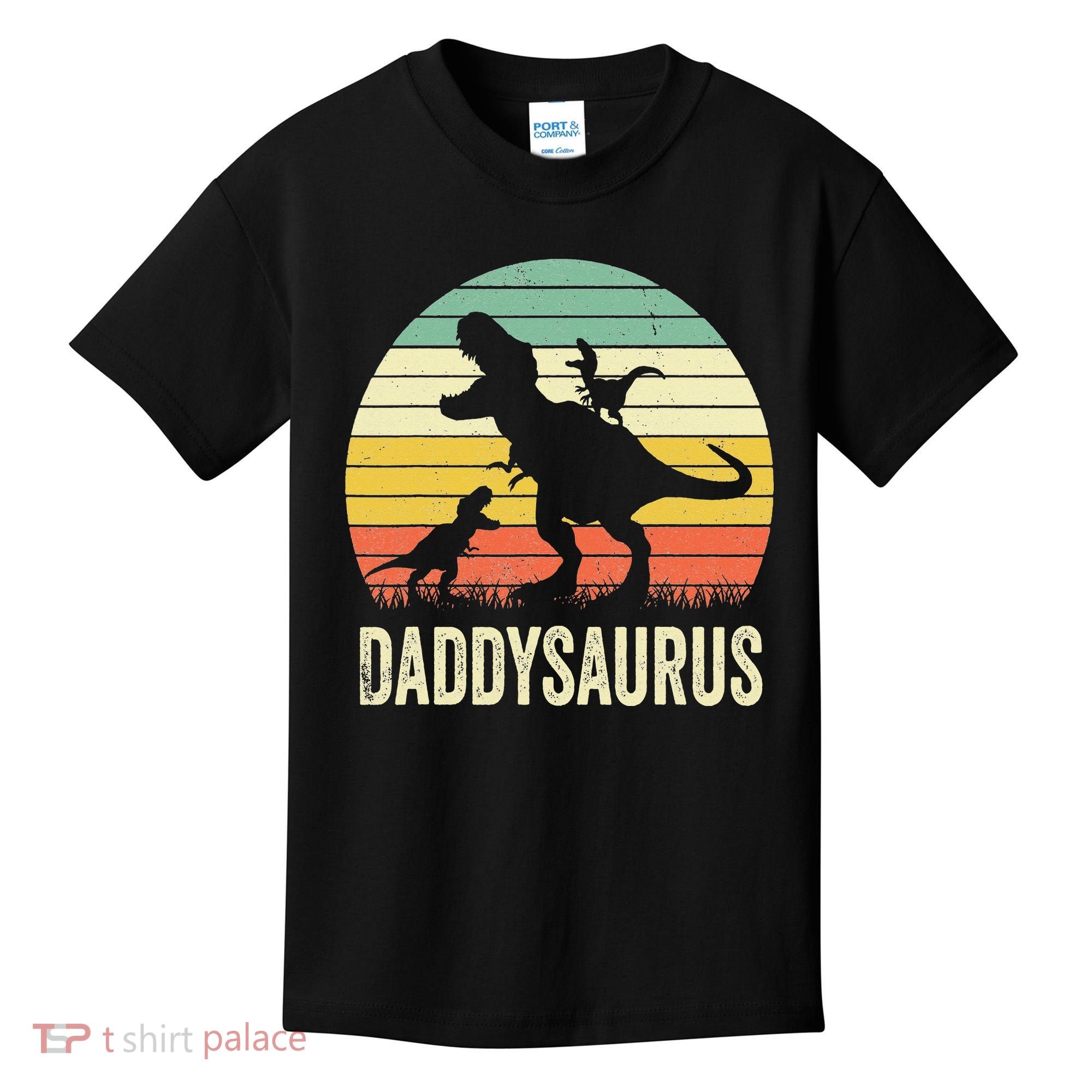 Daddy Dinosaur Daddysaurus 2 Father's Day Gift For Dad Kids T-Shirt