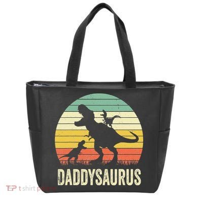 Daddy Dinosaur Daddysaurus 2 Father's Day Gift For Dad Tote Bag