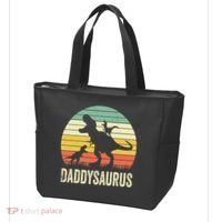 Daddy Dinosaur Daddysaurus 2 Father's Day Gift For Dad Tote Bag thumb 3