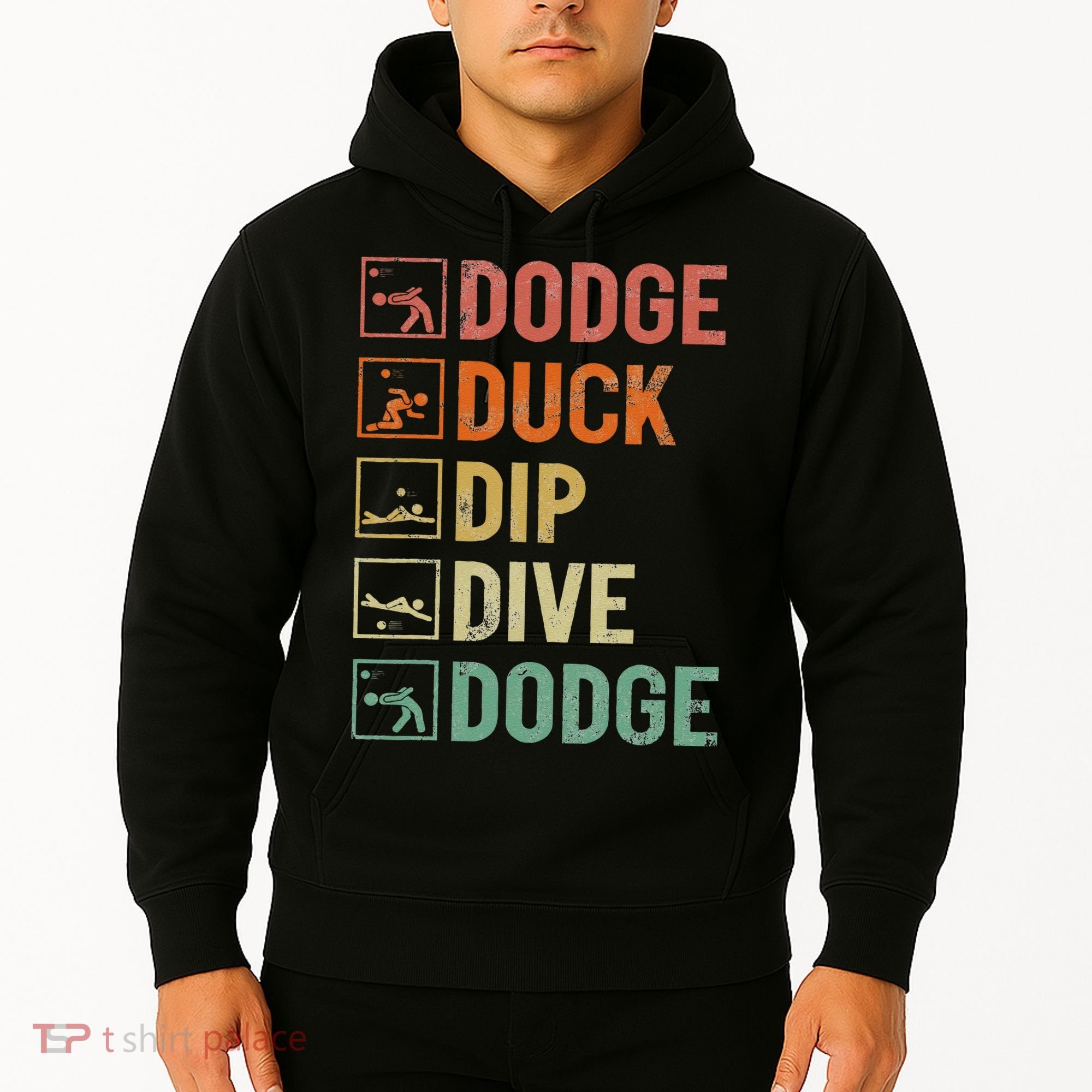 Duck Dip Dive Dodge Gaga Ball Kit Dodgeball Game Hoodie