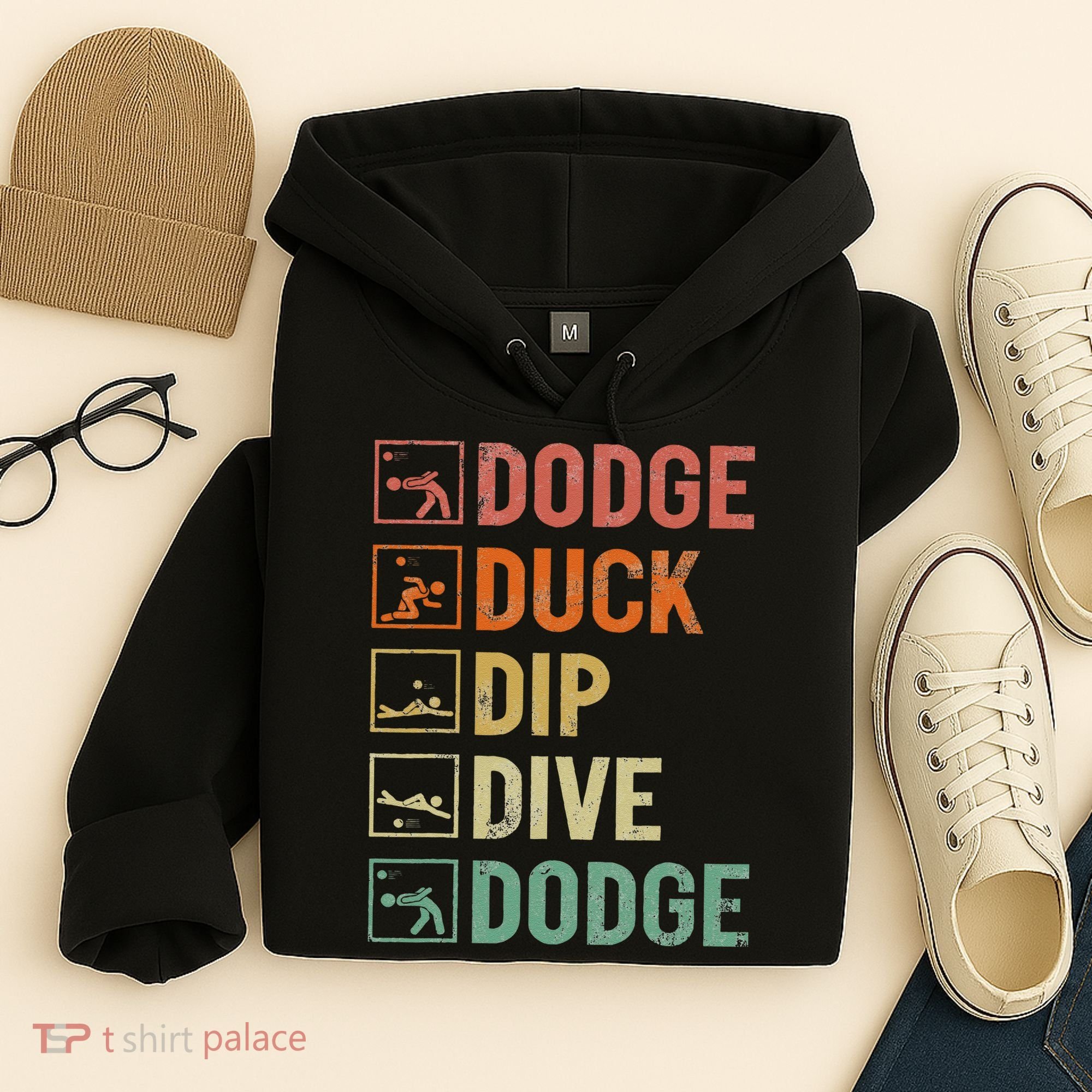 Duck Dip Dive Dodge Gaga Ball Kit Dodgeball Game Hoodie