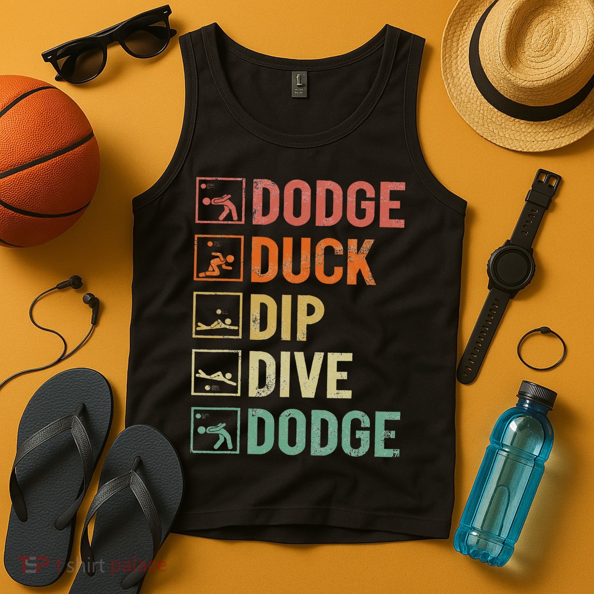 Duck Dip Dive Dodge Gaga Ball Kit Dodgeball Game Tank Top