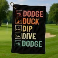 Duck Dip Dive Dodge Gaga Ball Kit Dodgeball Game Golf Towel thumb 1