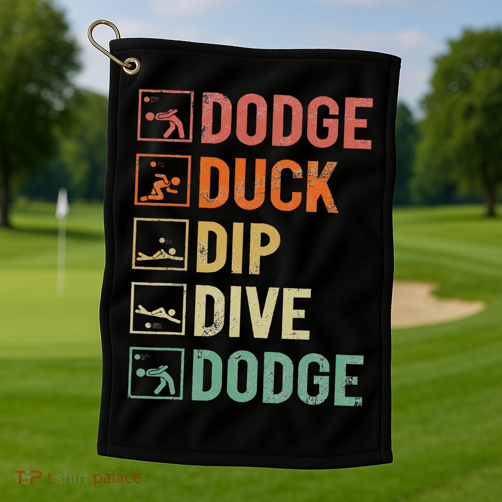Duck Dip Dive Dodge Gaga Ball Kit Dodgeball Game Golf Towel
