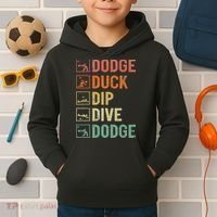 Duck Dip Dive Dodge Gaga Ball Kit Dodgeball Game Kids Hoodie thumb 2