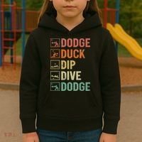 Duck Dip Dive Dodge Gaga Ball Kit Dodgeball Game Kids Hoodie thumb 3