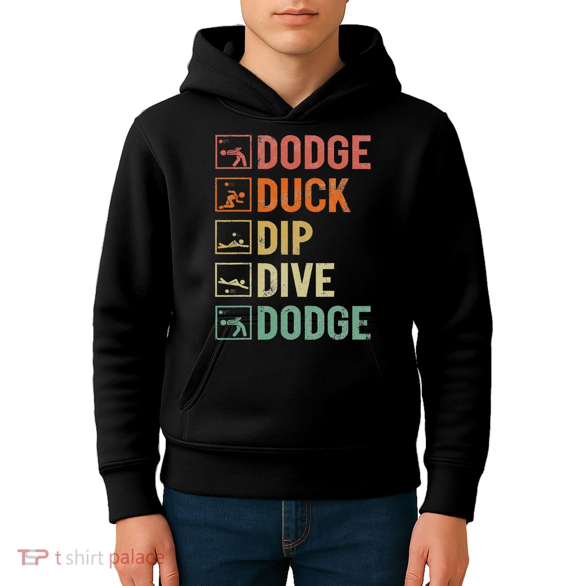 Duck Dip Dive Dodge Gaga Ball Kit Dodgeball Game Kids Hoodie