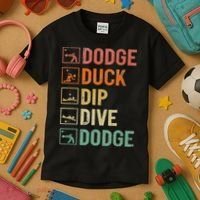 Duck Dip Dive Dodge Gaga Ball Kit Dodgeball Game Kids T-Shirt thumb 3