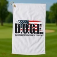 D.O.G.E Doge Department Of Government Efficiency Golf Towel thumb 1