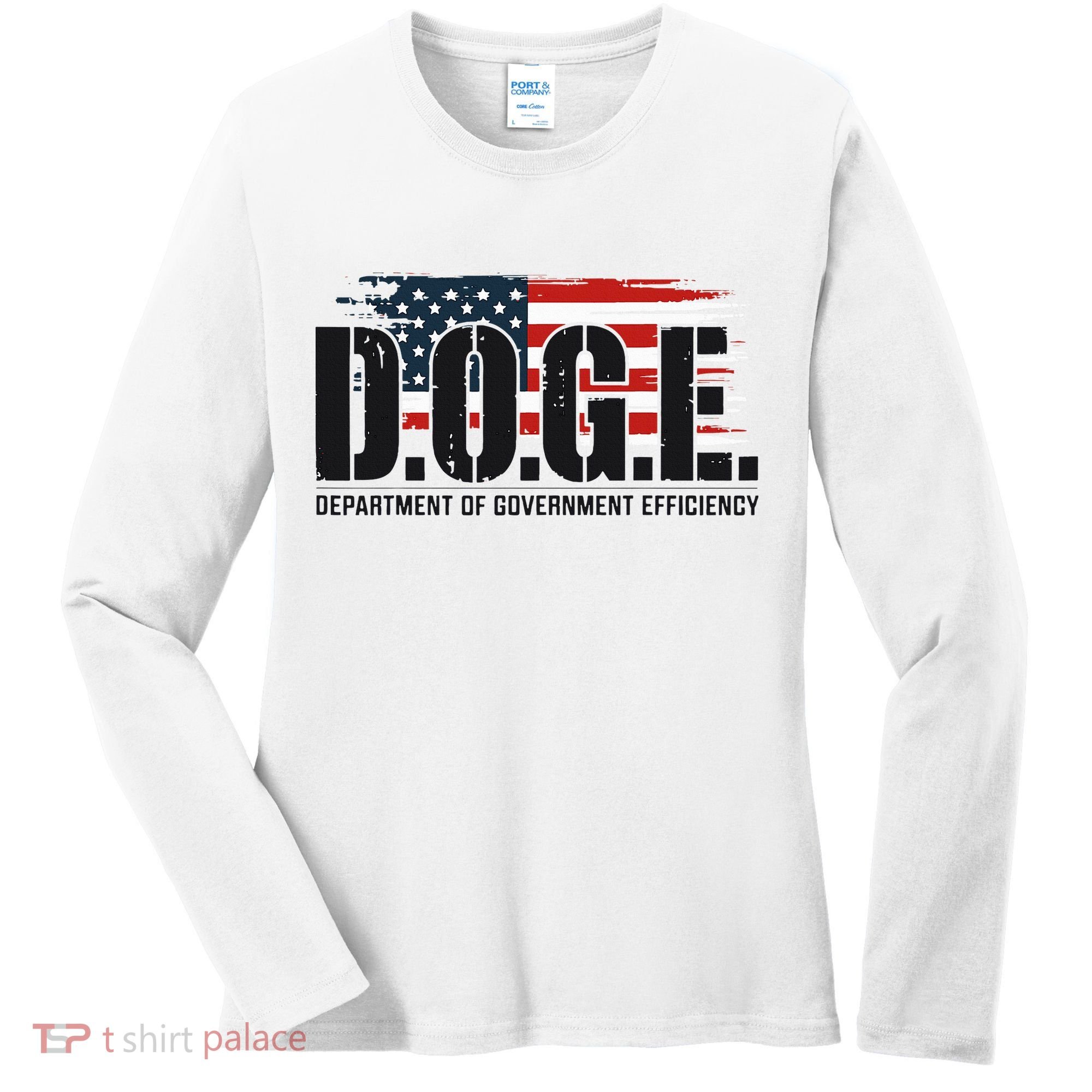 D.O.G.E Doge Department Of Government Efficiency Women's Long Sleeve Shirt