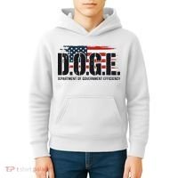 D.O.G.E Doge Department Of Government Efficiency Kids Hoodie thumb 4